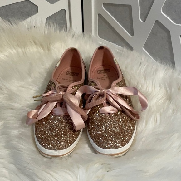 Kate spade keds sparkly glitter pink shoes - Picture 2 of 7